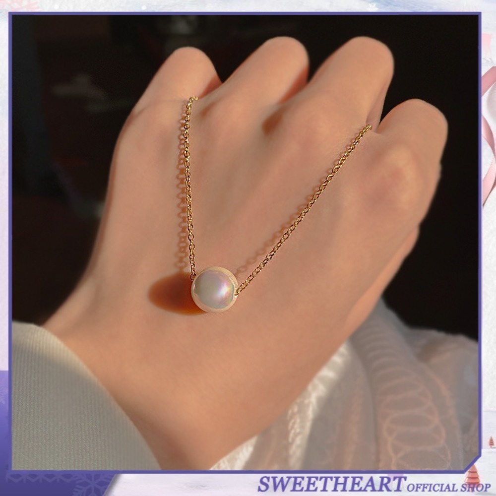 Korean Cool Simple Beautiful Pearl Necklace Elegant Fashion Friend Necklace  All-match Pearl Necklace Jewelry