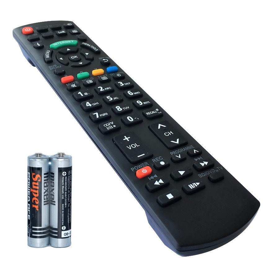 Panasonic bh004 3d TV Internet TV Remote Control (with aaa maxell ...