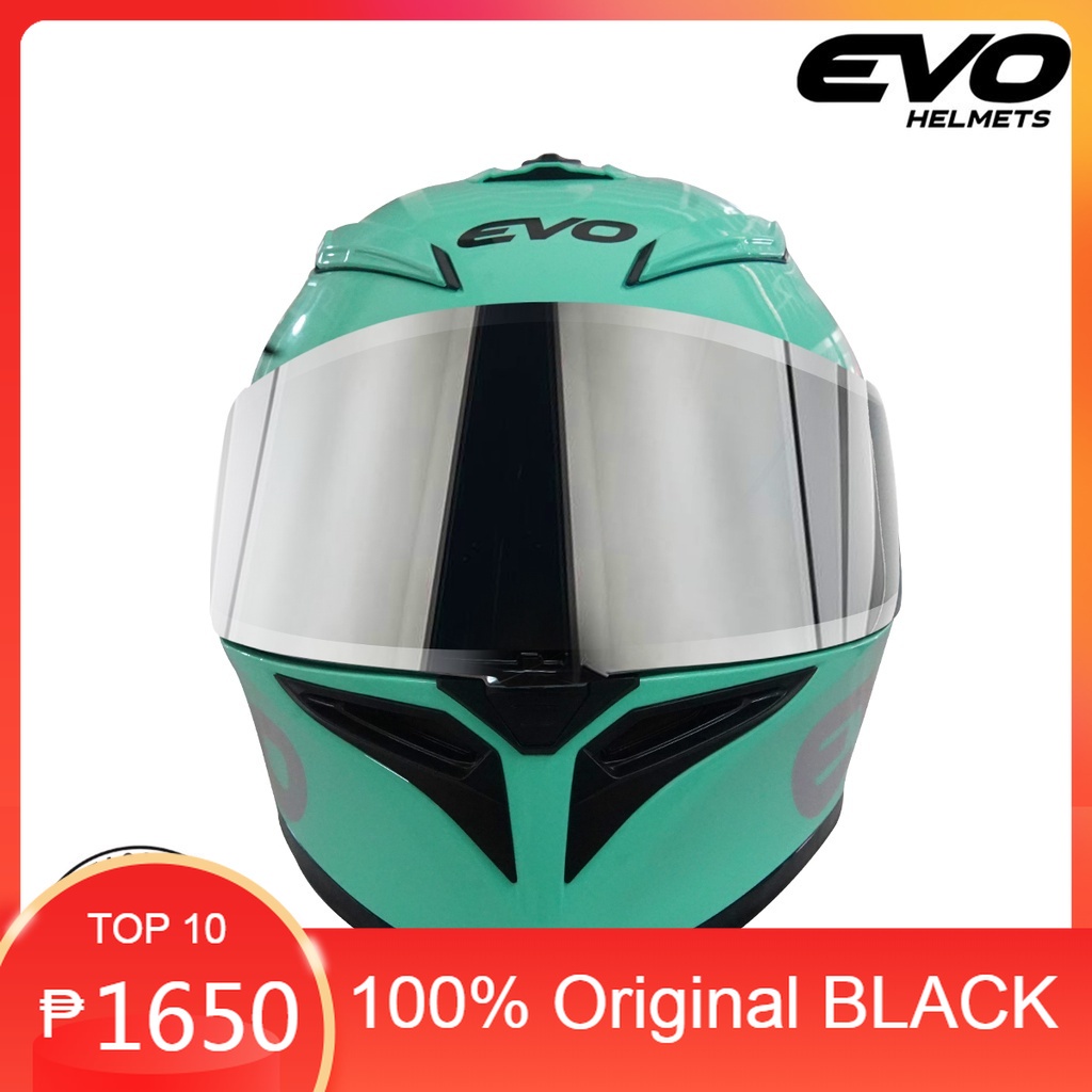 EVO GSX3000 V2 Turquoise Blue Full Face Dual Visor Helmet with Free