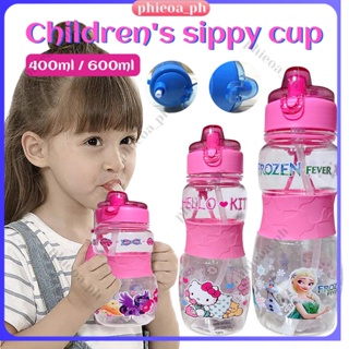 Bear Water Bottle With Straw Cute Water Leak Proof Bottles Portable  Leakproof Water Jug For Kids Girls Boys Pink 