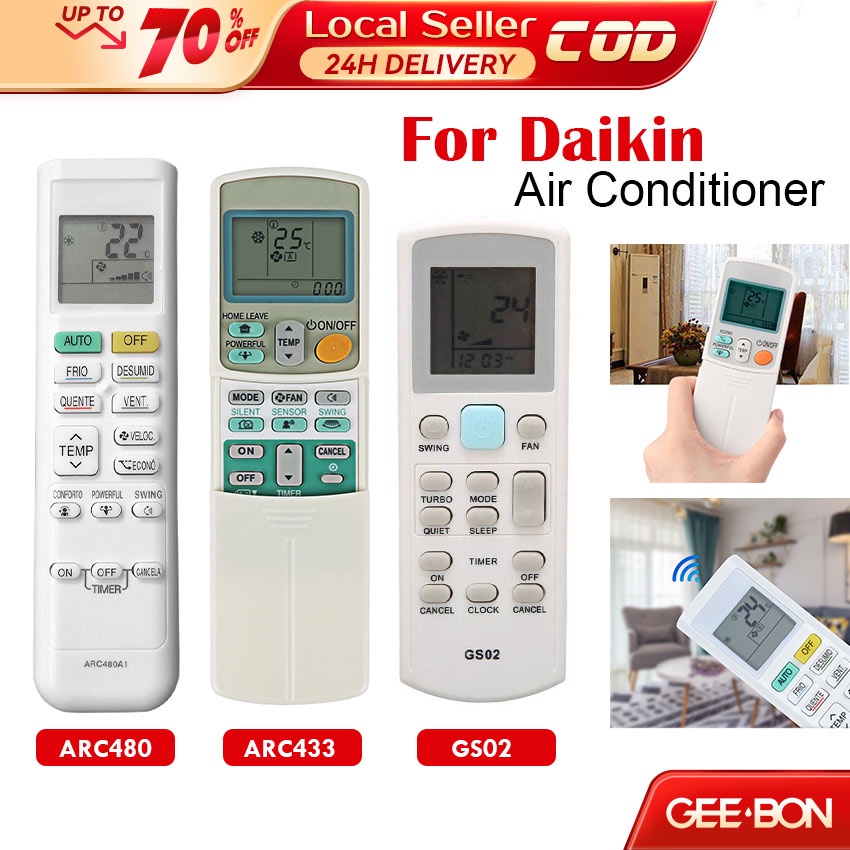 GEEBON AC Conditioner Fit for DAIKIN Air Conditioning Remote Control ...