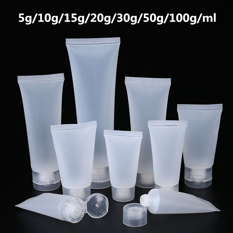 5ml 10ml 15ml 20ml 30ml 50ml 100ml Clear Plastic Soft Tubes Empty ...