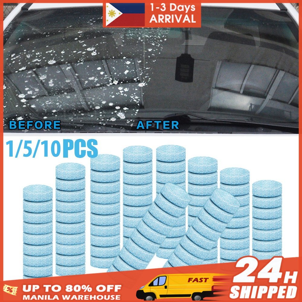 Effervescent Tablets Car Windscreen Wiper Cleaning Solid Cleaner Auto Window Glass Dust Washing