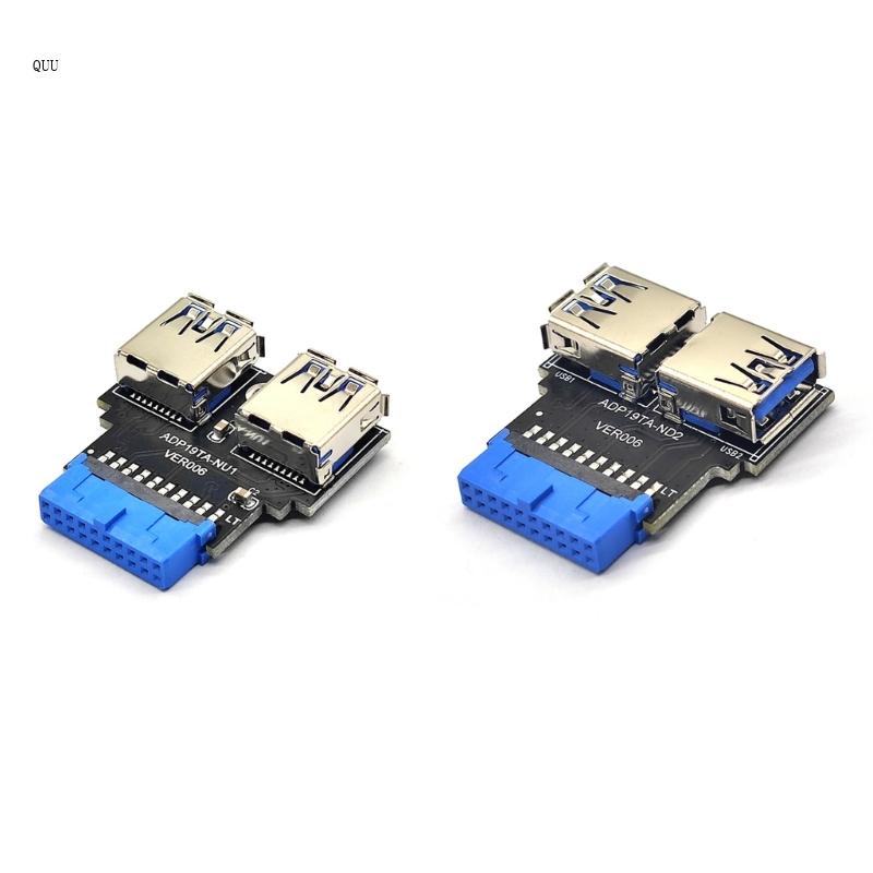 QUU 19Pin to Dual USB3 0 Adapter Connverter Desktop Motherboard 19 Pin ...