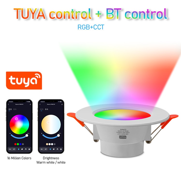 Tuya Smart Lights 10W/15W LED Recessed Downlight Bluetooth&APP Control ...