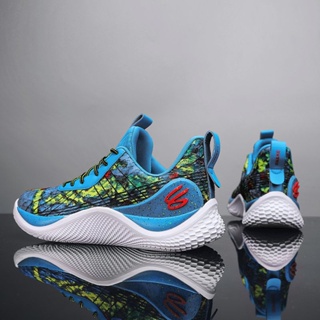 NEW Steph Curry 8 Pi Day Gifted Flow Boys Basketball Shoes Pink Blue Size 7Y
