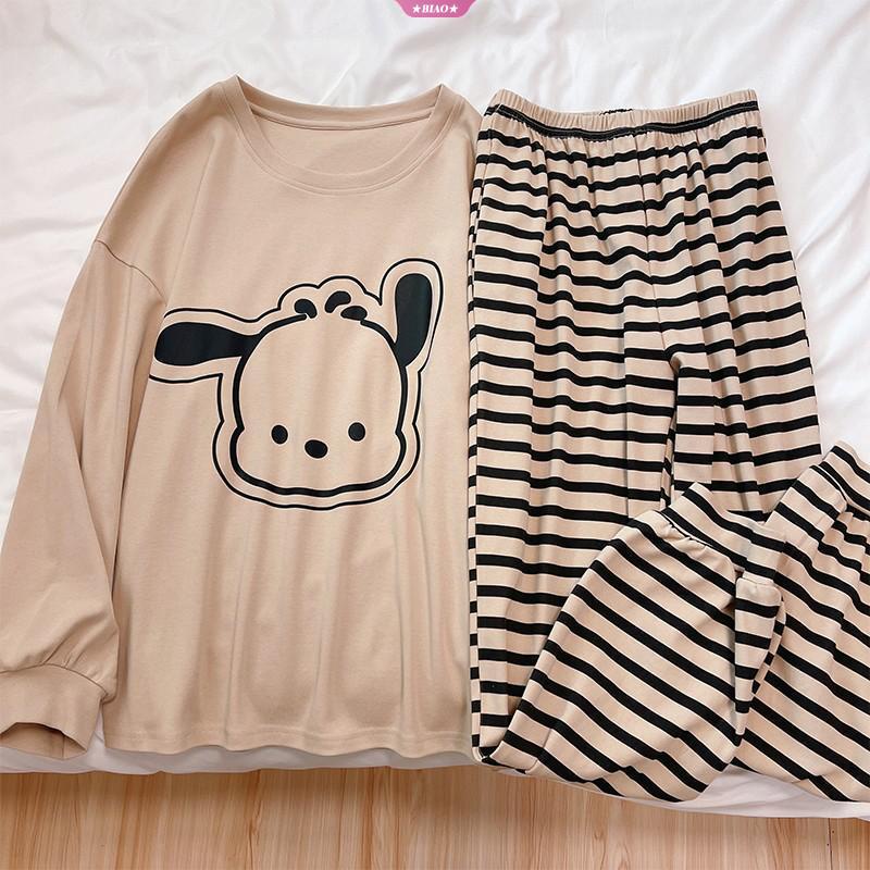 Pochacco Korean Pajamas Women's Autumn and Winter Cartoon Sanrio Long ...