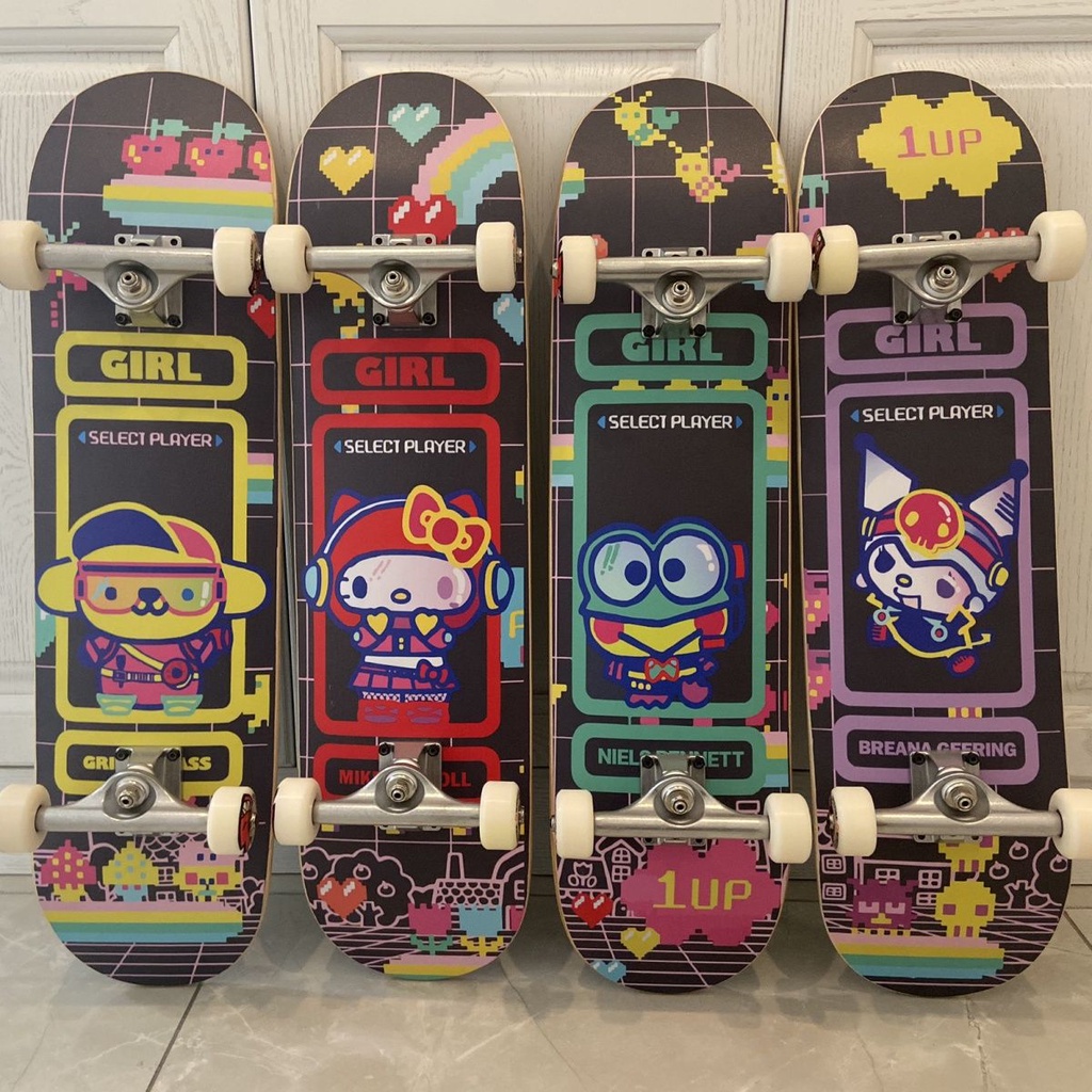 Girl Same Style Skateboard Kuromi HelloKitty Double Rocking ...