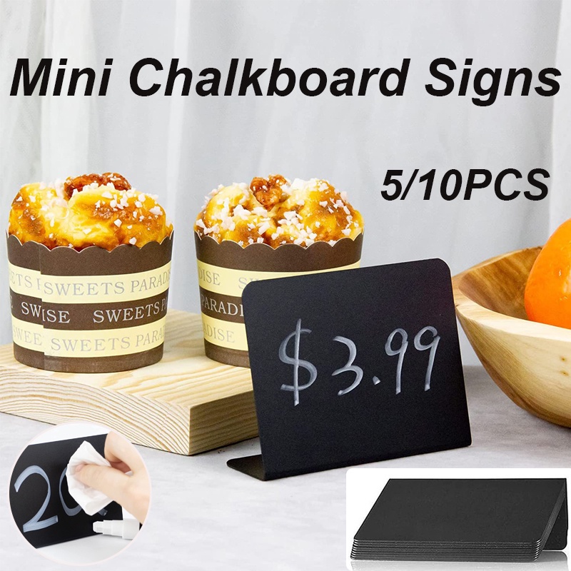 Mini Chalkboard Table Buffet Tags Tabletop Chalkboard Signs Party Food Label Message Board