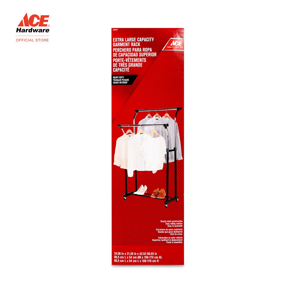 ACE Garment Rack XL Capacity 3 S Cs Shopee Philippines