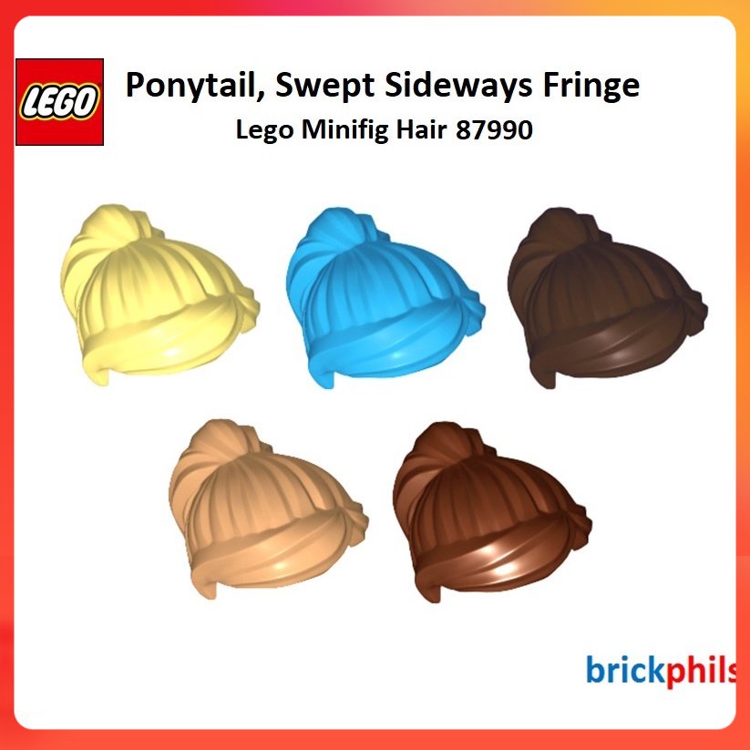 Lego Minifig Hair 87990 - Ponytail, Swept Sideways Fringe | Shopee ...