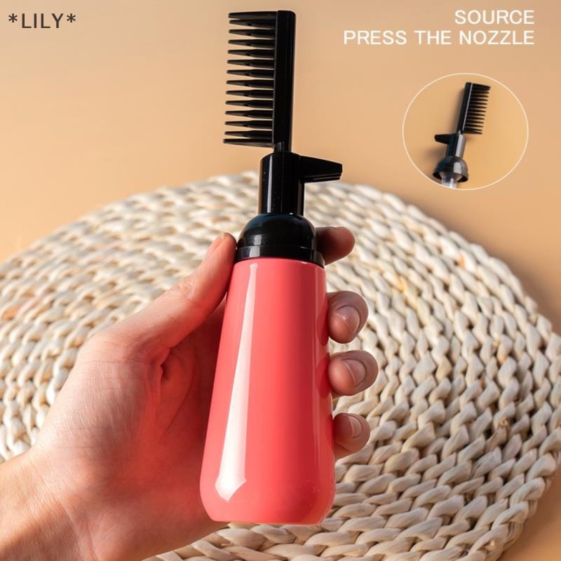 LILY> Hair Colouring Comb Empty Hair Dye Bottle with Applicator Brush ...