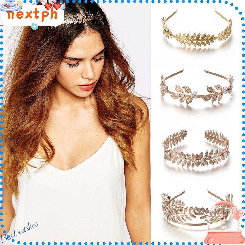 NEXTPH Golden Hairband Wedding Bridal Crowns Hair Jewelry Leaves Hair