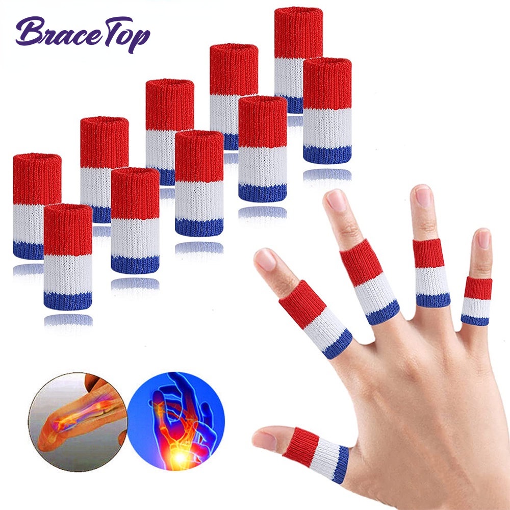 BraceTop 10PCS/set basketball finger sleeve finger bandage finger tape ...