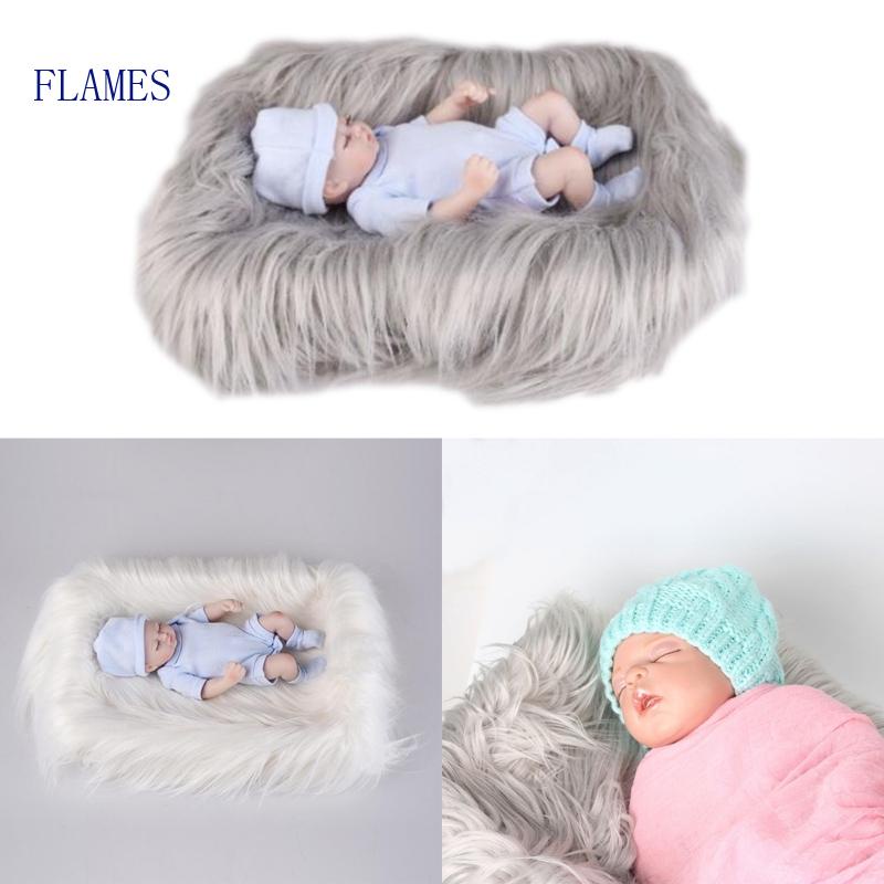 FL 60x50cm Newborn Baby Blanket Infant Photo Props Artificial Fur Rug ...