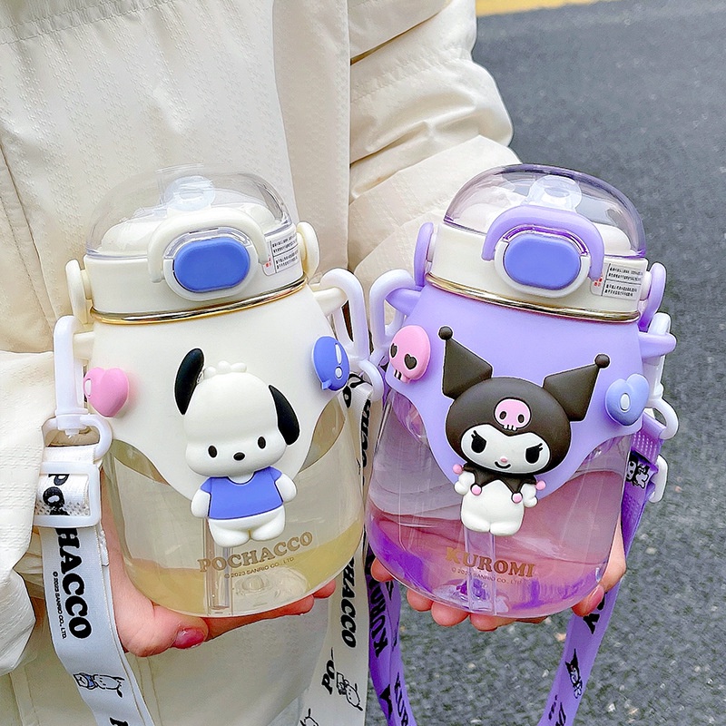 820ML ins Sanrio Water Cup Cute Cartoon Kuromi Cinnamoroll Melody High ...