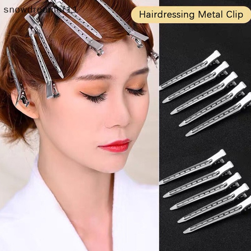 Snph 10pcs Hair Care Clips Stainless Steel Sectioning Clips Clamps For ...