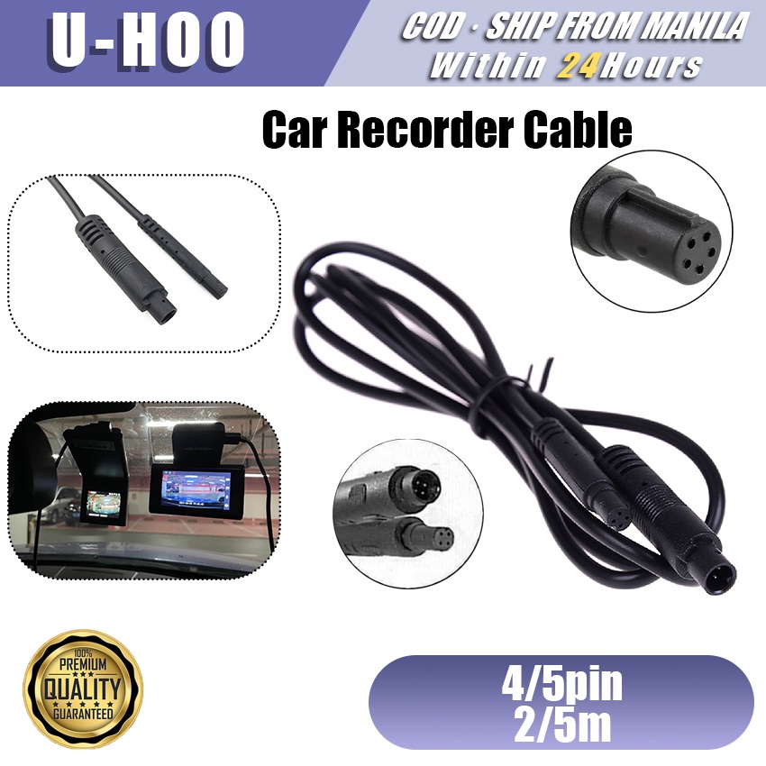 4Pin 5Pin Car Dashcam Rear Camera Cable Male to female extension 2 ...