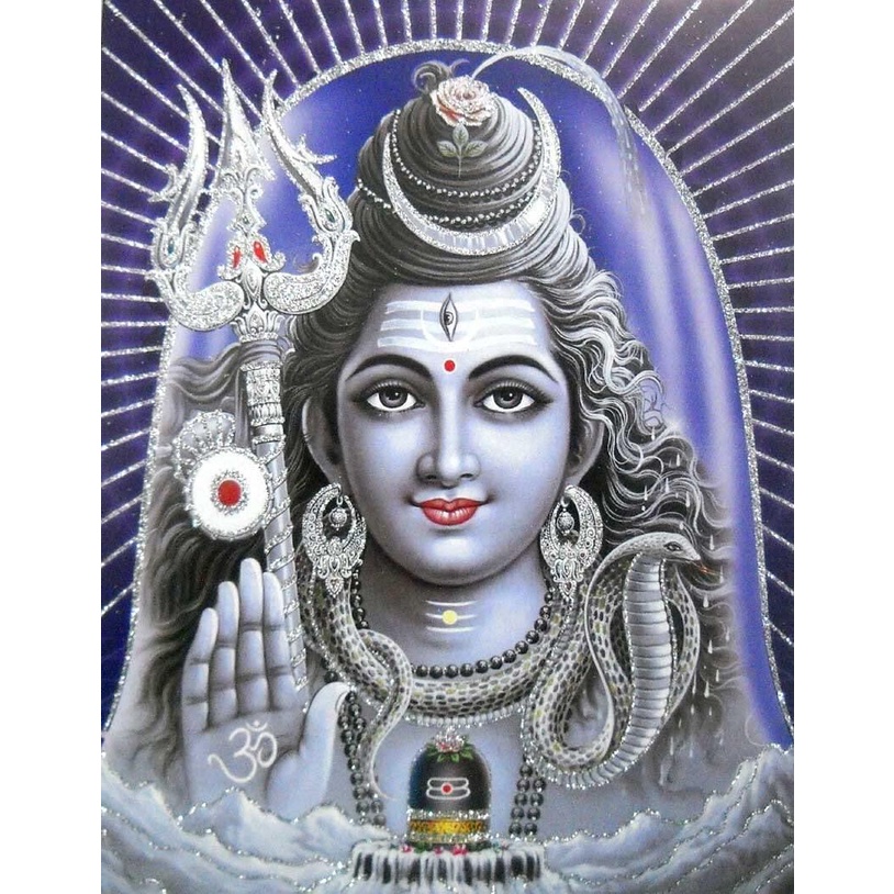 Blessing God Shiva Poster Hindu God Poster Canvas Painting For Home