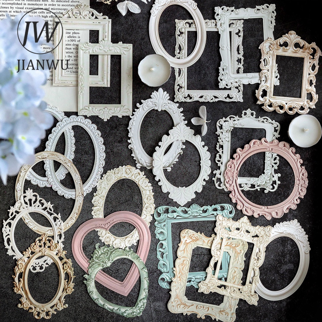 JIANWU 10 Sheets Romantic Encounter Series Vintage Hollow Border ...