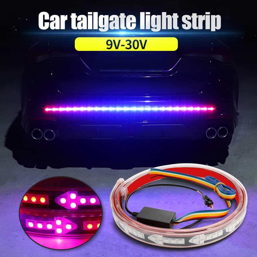 Truck Tailgate Light Led Strip Universal Pickup Rear Tail Light Bar Car