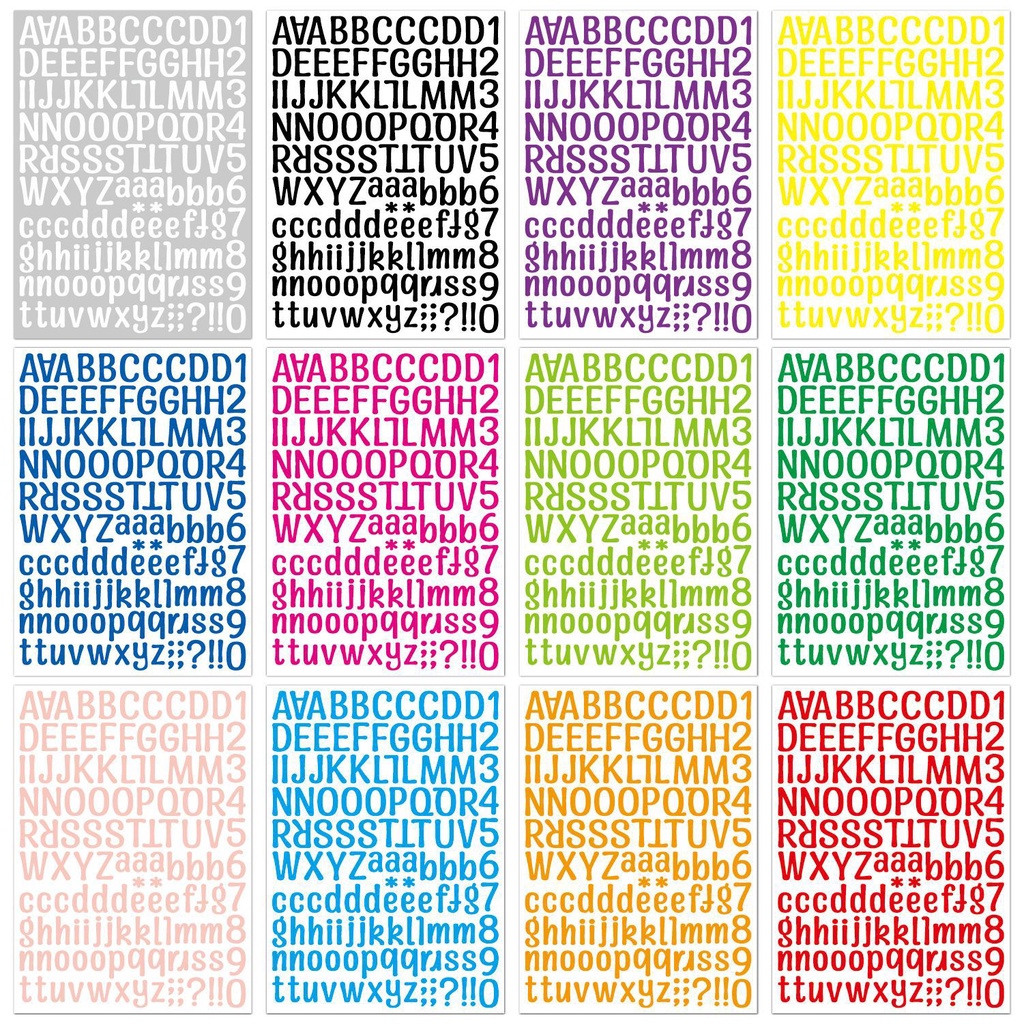 Letter Stickers Waterproof Alphabet Sticker Number Sticker Water Cup ...