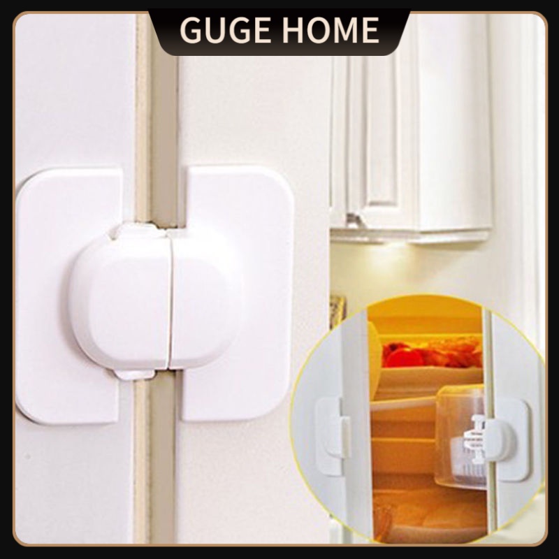 Baby Safety Lock Refrigerator Lock Child Anti-clamping Cabinet Door Lock Door Stopper Freezer - View #6
