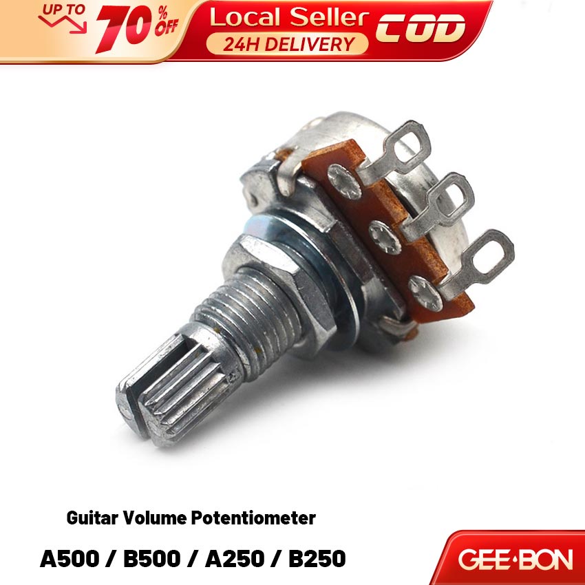 GEEBON Guitar Potentiometer Splined Pot Electric Guitar Bass Effect Amp Tone Volume Shaft 18mm