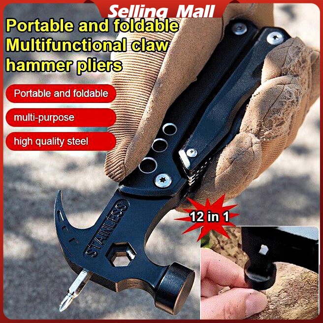 Multitool Hammer hammer emergency repair hammer 12 in 1 Portable Claw