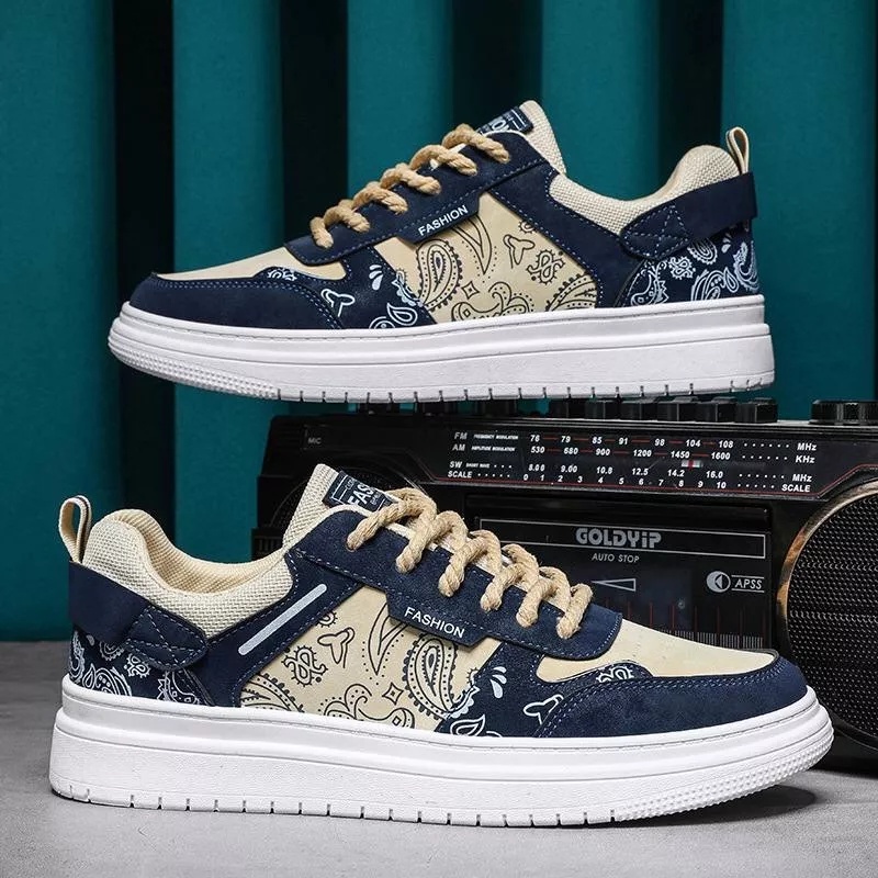 Plaid men's shoes spring 2023 casual men's sports shoes men's trendy