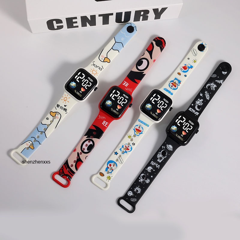 Square Dial Digital LED Children's watch Cute Animal Design Boys Girls ...