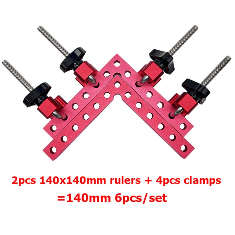 8-Pack 90 Degree Positioning Squares – 4" & 3" Right Angle Clamps, L-Type Plastic Corner Clamp For Woodworking, Cabinets, Picture Frames