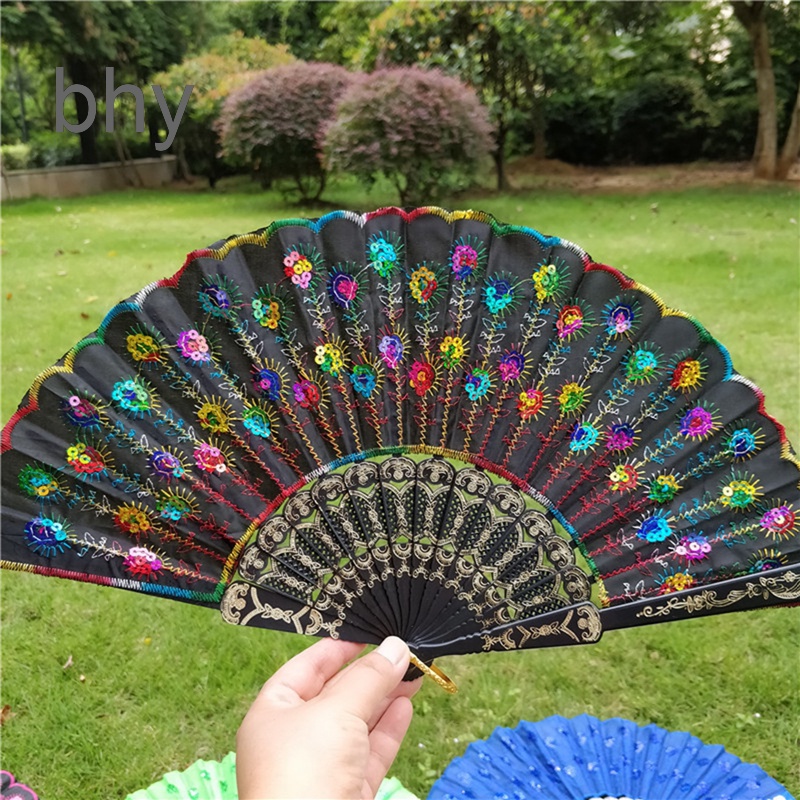 Choyaxo 8pcs Foldable Hand Fan Vintage Foldable Fan Bulk For Wedding