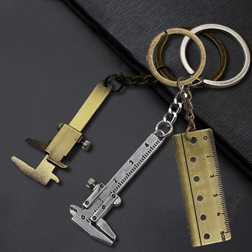 Mini Vernier Caliper Keychain Portable Tool Ruler Keyring For Men Women