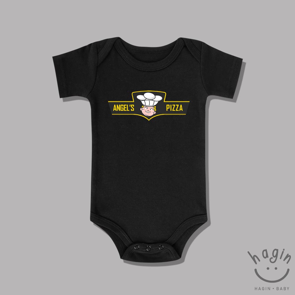 Haginbaby Food Theme Angel's Pizza Baby Onesie Newborn Baby