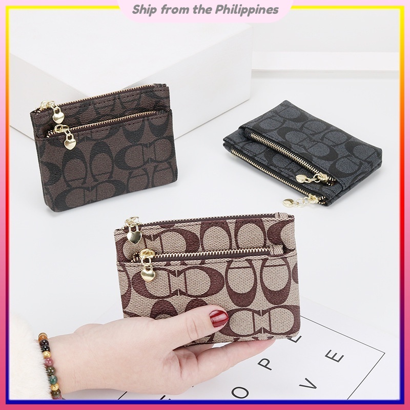 Fashion C Type Zipper Coin Purse Women Holding Mini Card Bag Short Small  Wallet Key Bag Coin Bag