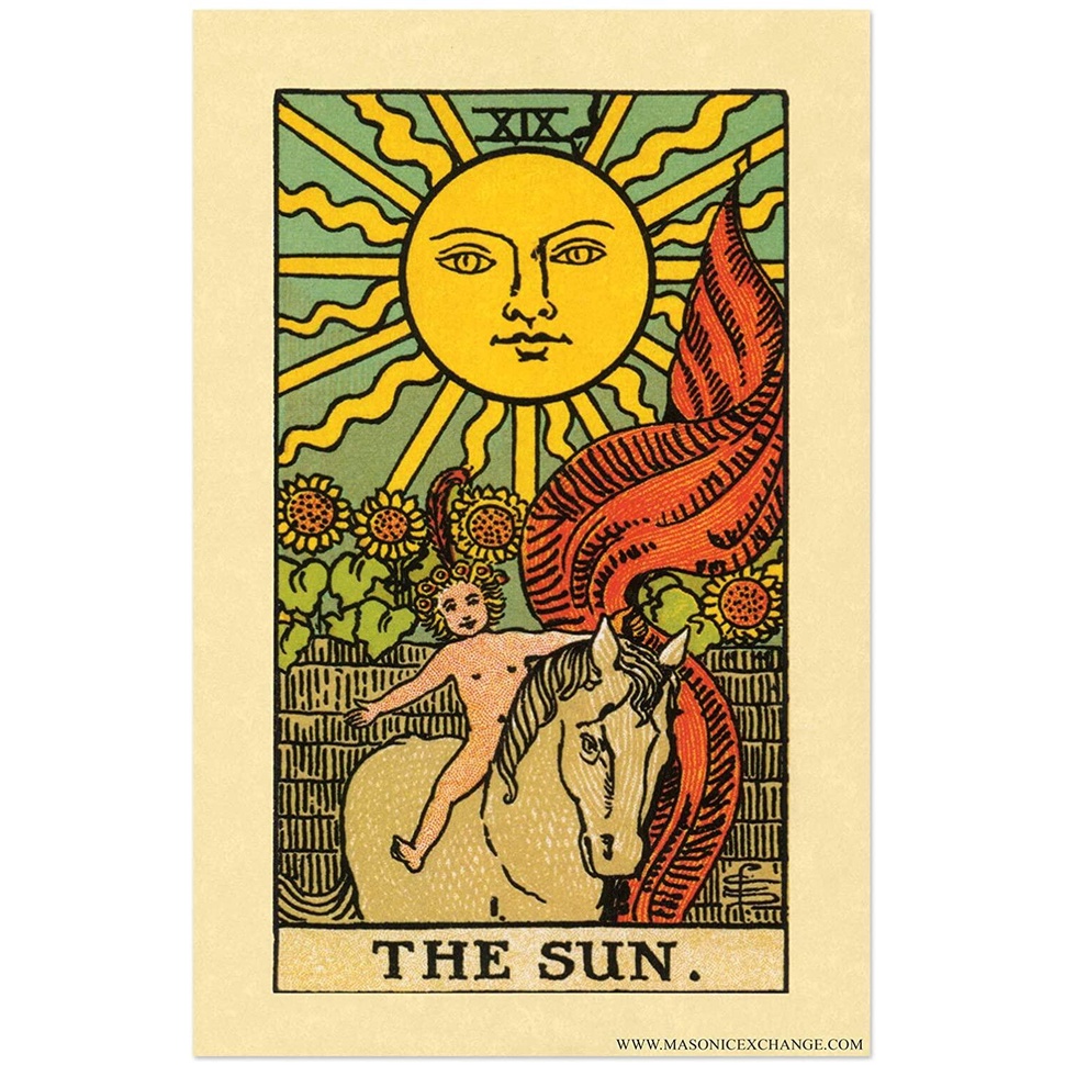 Canvass Art with Frame The Sun Tarot Card Poster 1009 | Shopee Philippines