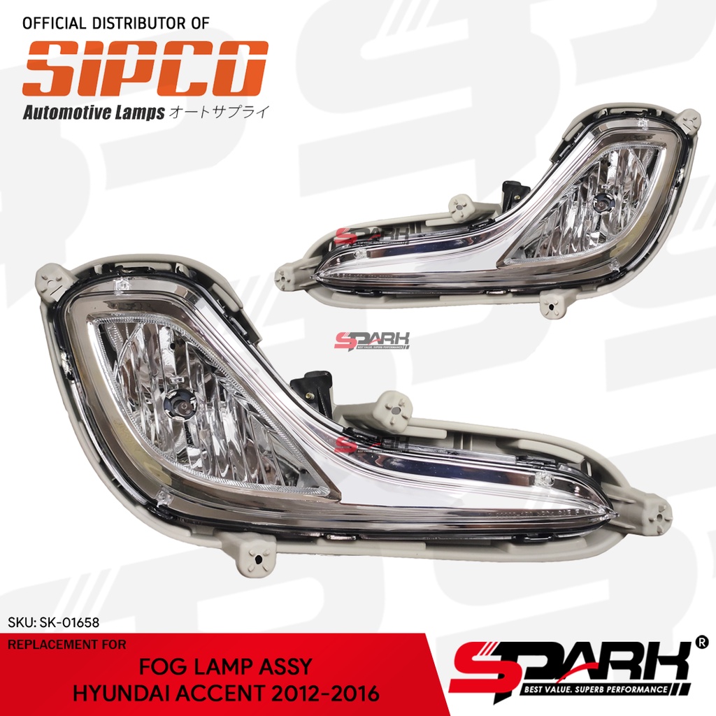 Fog Lamp Fog Light Bumper Light Hyundai Accent 2012 - 2016 | Shopee ...