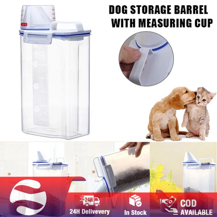 Pet Food Storage Container Airtight Dog Cats Foods Container with
