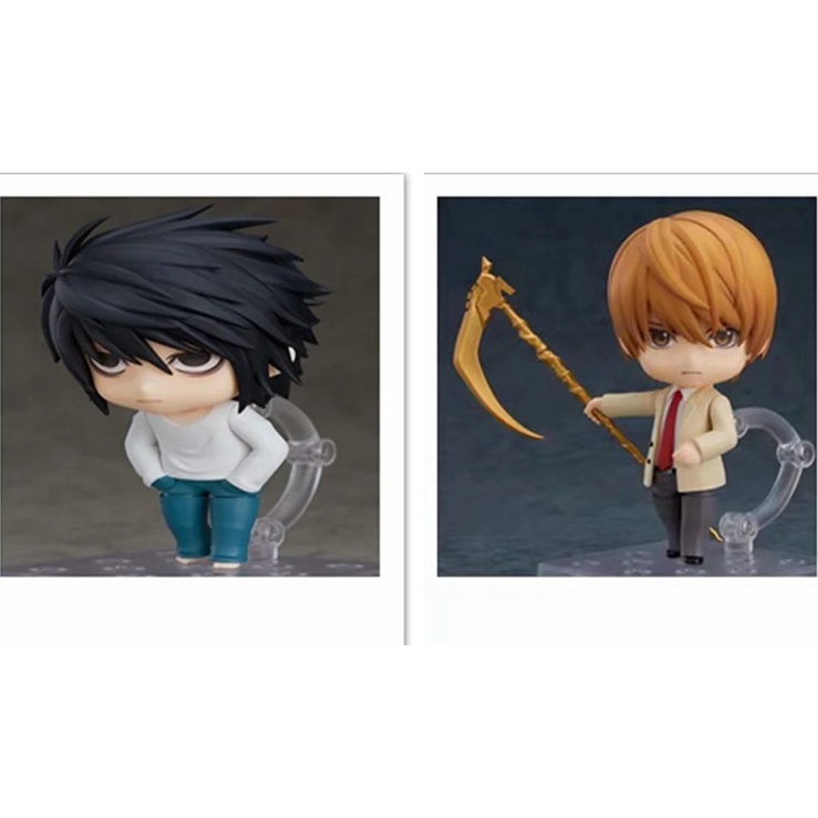 Death Note Figurine 10 Cm: L Lawliet E Yagami Light - Action Figure In PVC Per Collezionisti - Decorazione Da Scrivania