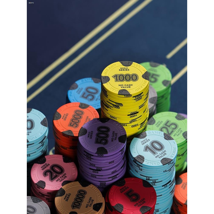 POKER engraved Texas Hold em ceramic chips professional highend 40mm