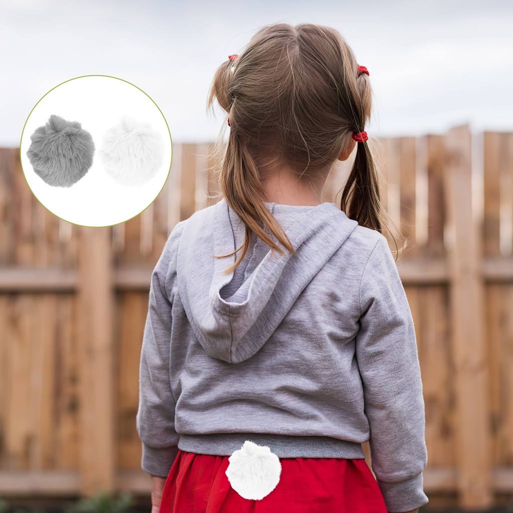 Bunny Tail Costume Rabbitwomen Accessories Pom White Costumes Black