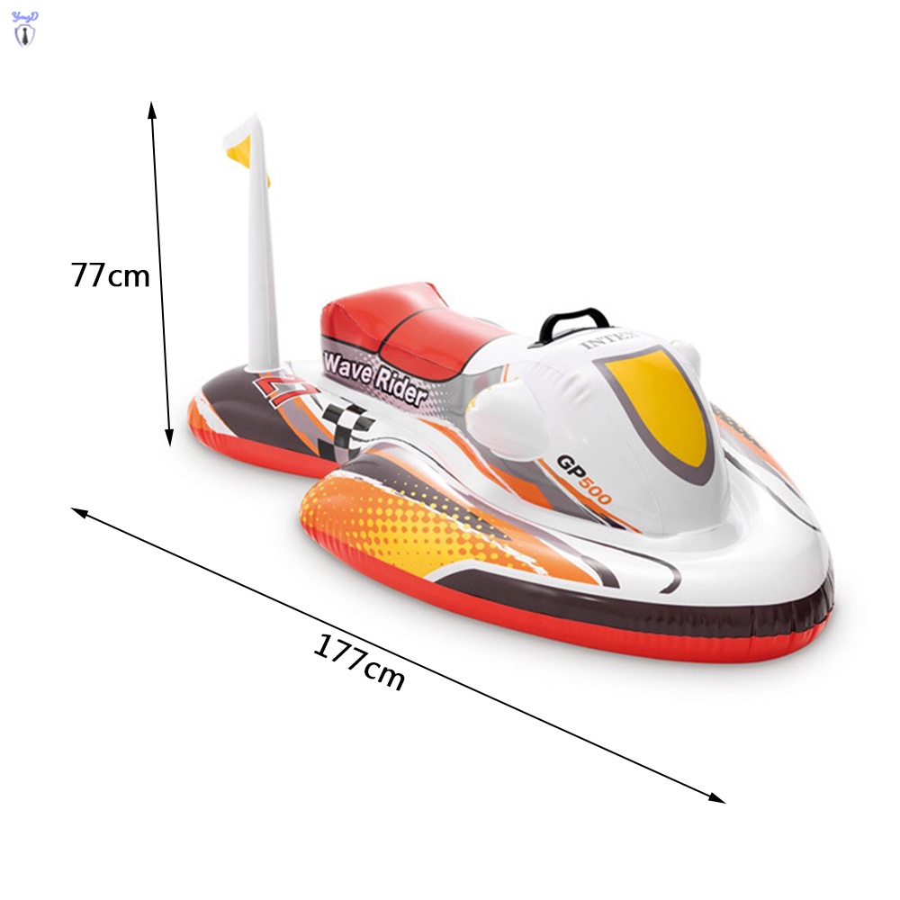 Intex Wave Rider Ride-On with Heavy-duty Grab Handle Swimming Pool Toys ...