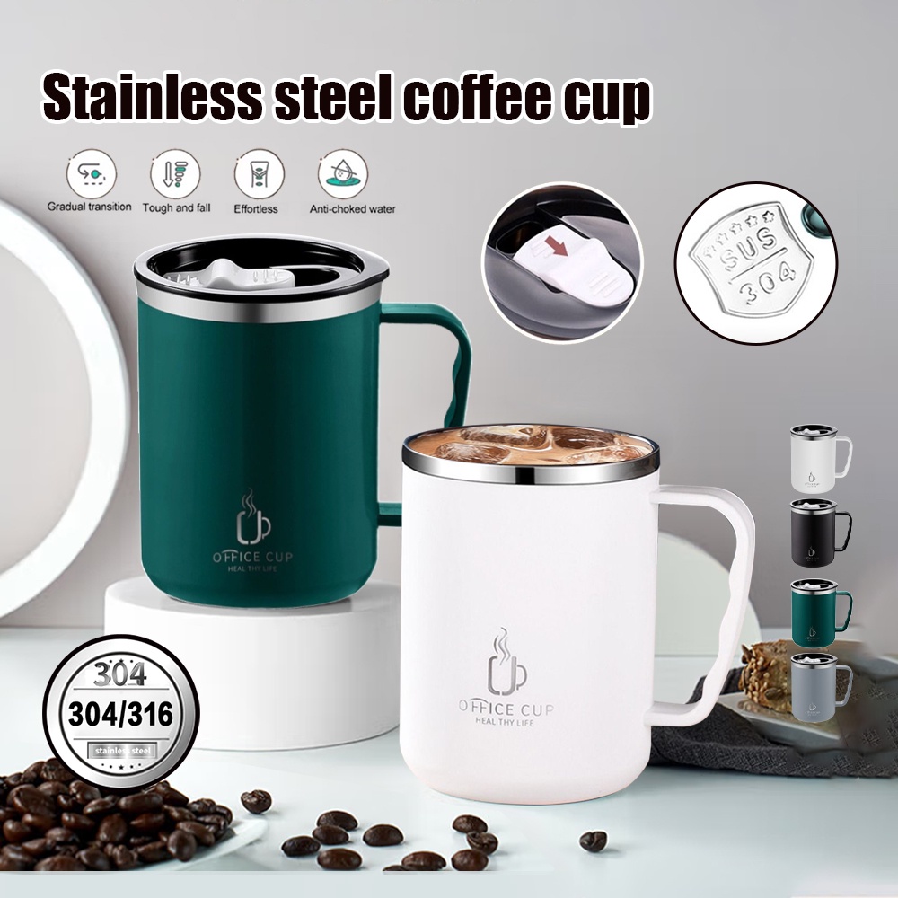 Stainless Steel Coffee Mug Hot And Cold 500ml Thermos Tumbler Drinkware ...