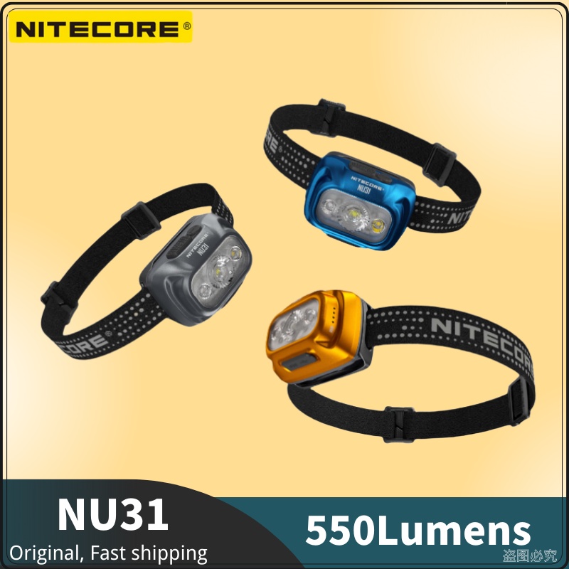 Nitecore NU31-OR Tangelo Orange, aufladbare Stirnlampe, 550 Lumen | Günstiger shoppen bei