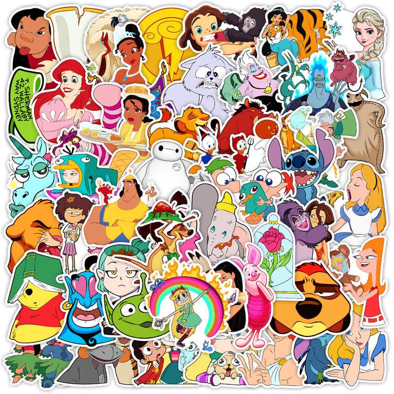 Disney stickers; The Lion King; Aladdin; Stitch (50 sheets not repeated ...