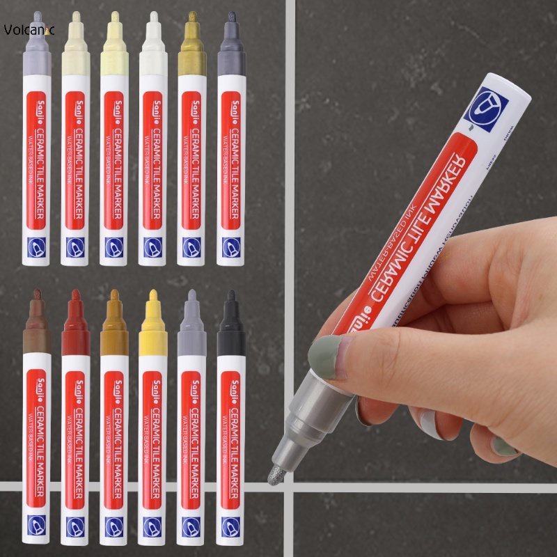 White Tile Marker Waterproof Grout Pen Wall Seam 12 Colors Optional ...