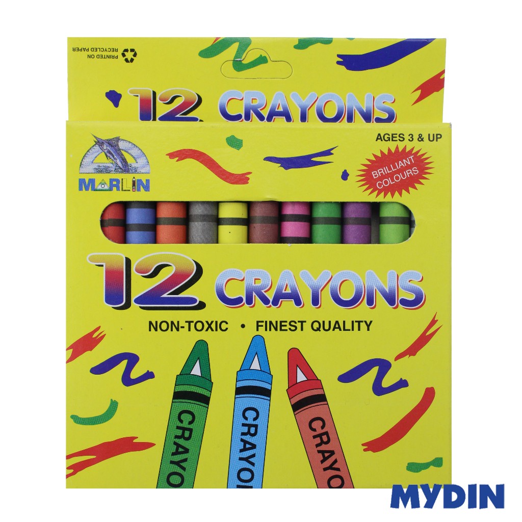 Marlin 12 Crayons 89925 (12pcs) | Shopee Philippines