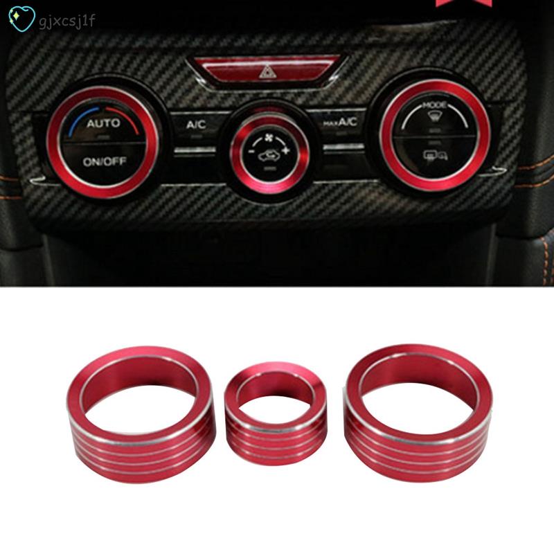 3Pcs Air AC Knob Control Volume Red Cover for Subaru XV Forester 2018 ...