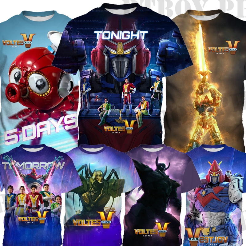 Voltes V Legacy Movie T Shirt For Kids Girl and Boy Summer Short Sleeve ...